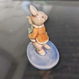 Vintage Albert Kessler Bunny Rabbit Dad & Daughter Ceramic Collectible-Rare